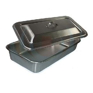 Charola Mediana Con Tapa De Acero Inoxidable 23x13x5 Cm Cat ARV AINOX