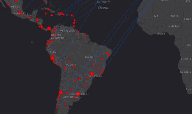 Casos de Coronavirus COVID-10 en Latinoamérica al Momento 2021