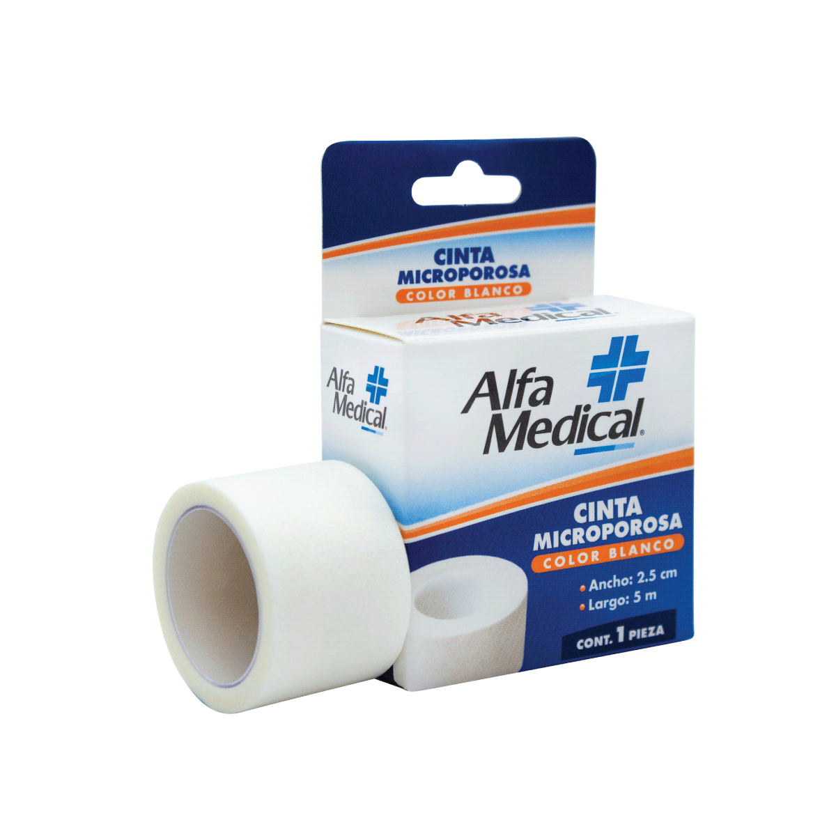 ALFA MEDICAL | CINTA MICROPOROSA / BLANCA 2.5 CM X 5 M / 24 PZ
