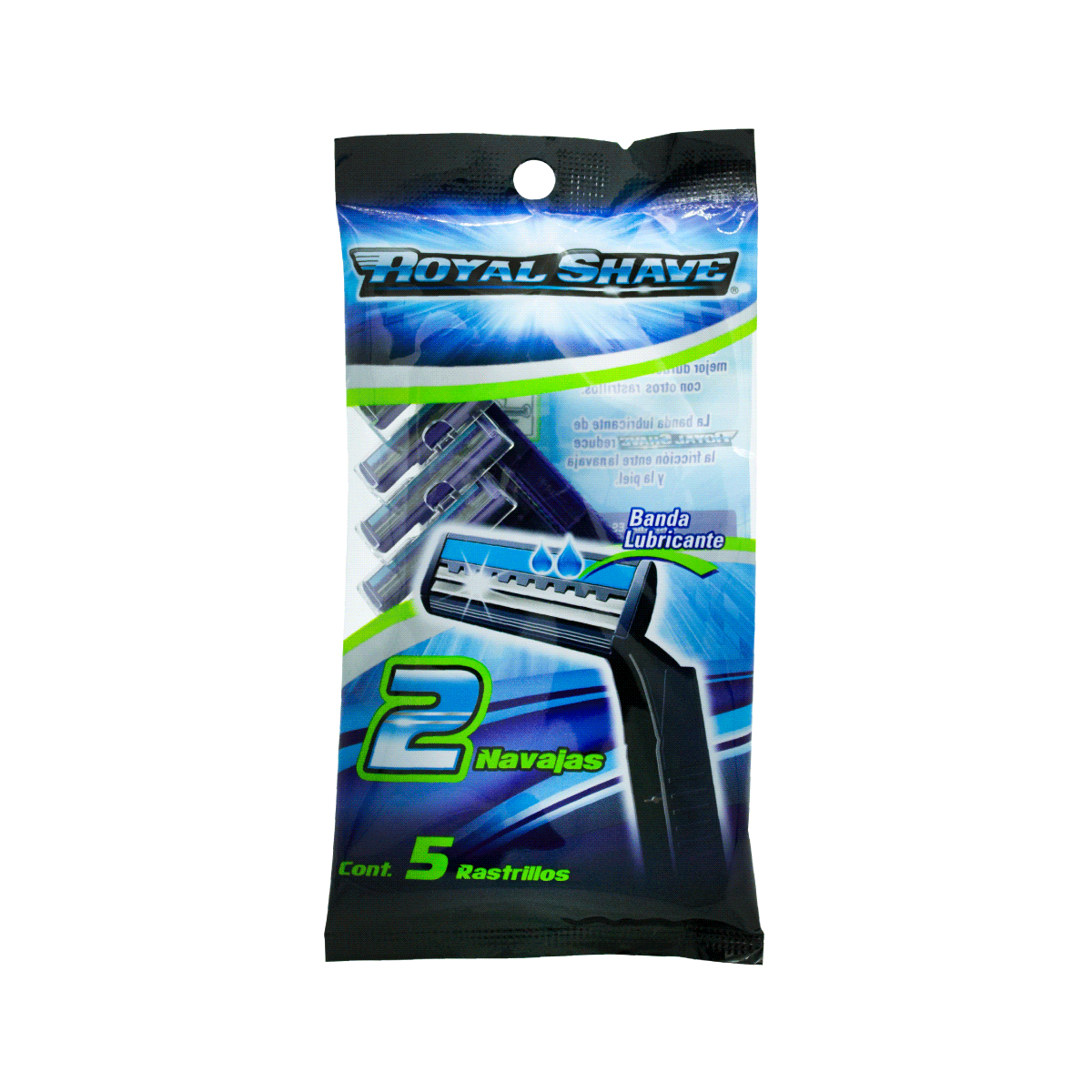 ROYAL SHAVE RASTRILLOS DESECH. 2 NAVAJAS / BOLSA / MEN / 5 PZ