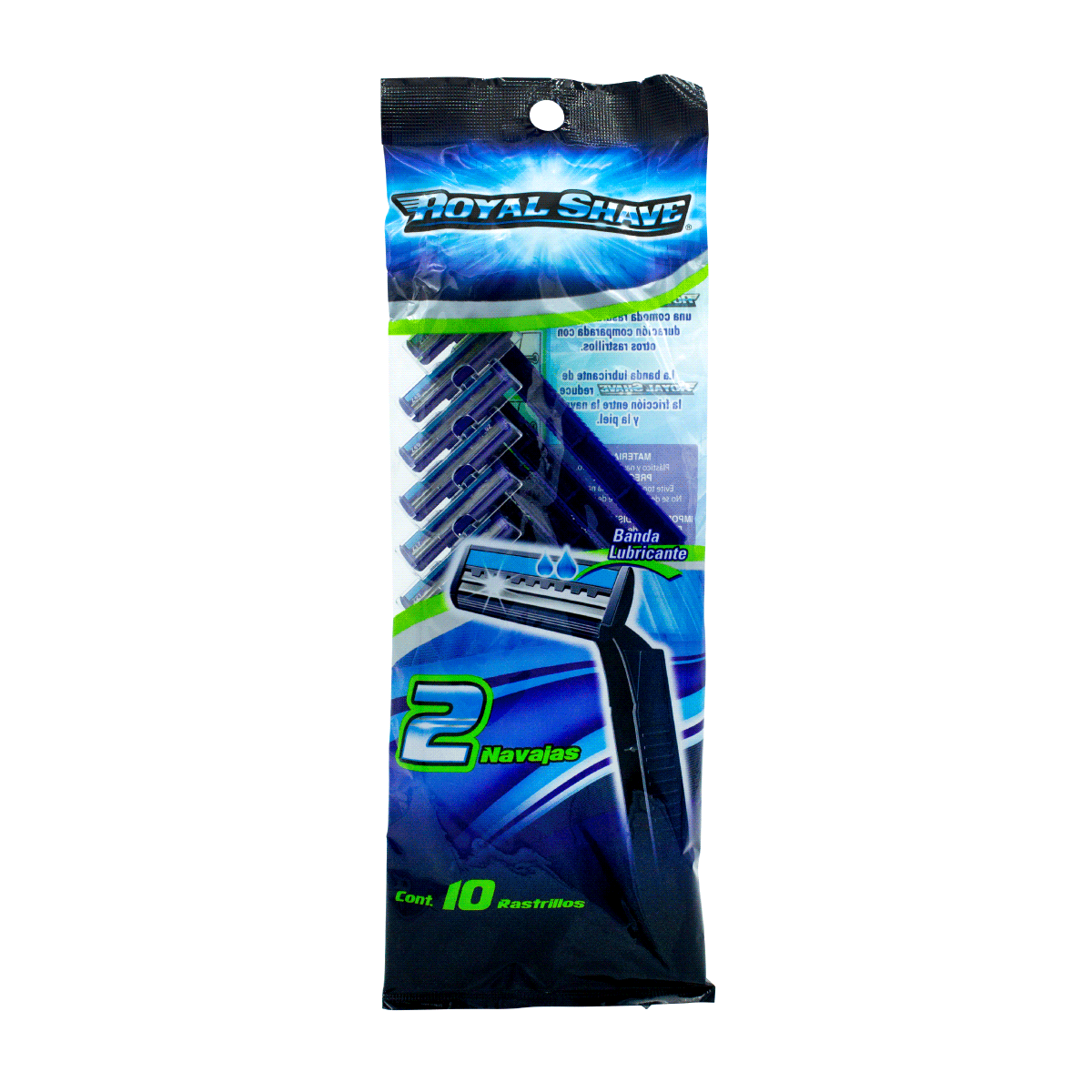 ROYAL SHAVE RASTRILLOS DESECH. 2 NAVAJAS / BOLSA / MEN / 10 PZ