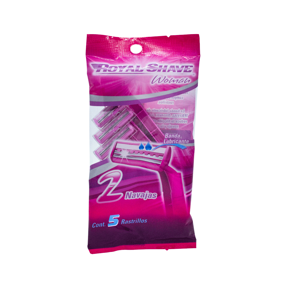 ROYAL SHAVE RASTRILLOS DESECH. 2 NAVAJAS / BOLSA / WOMAN / 5 PZ
