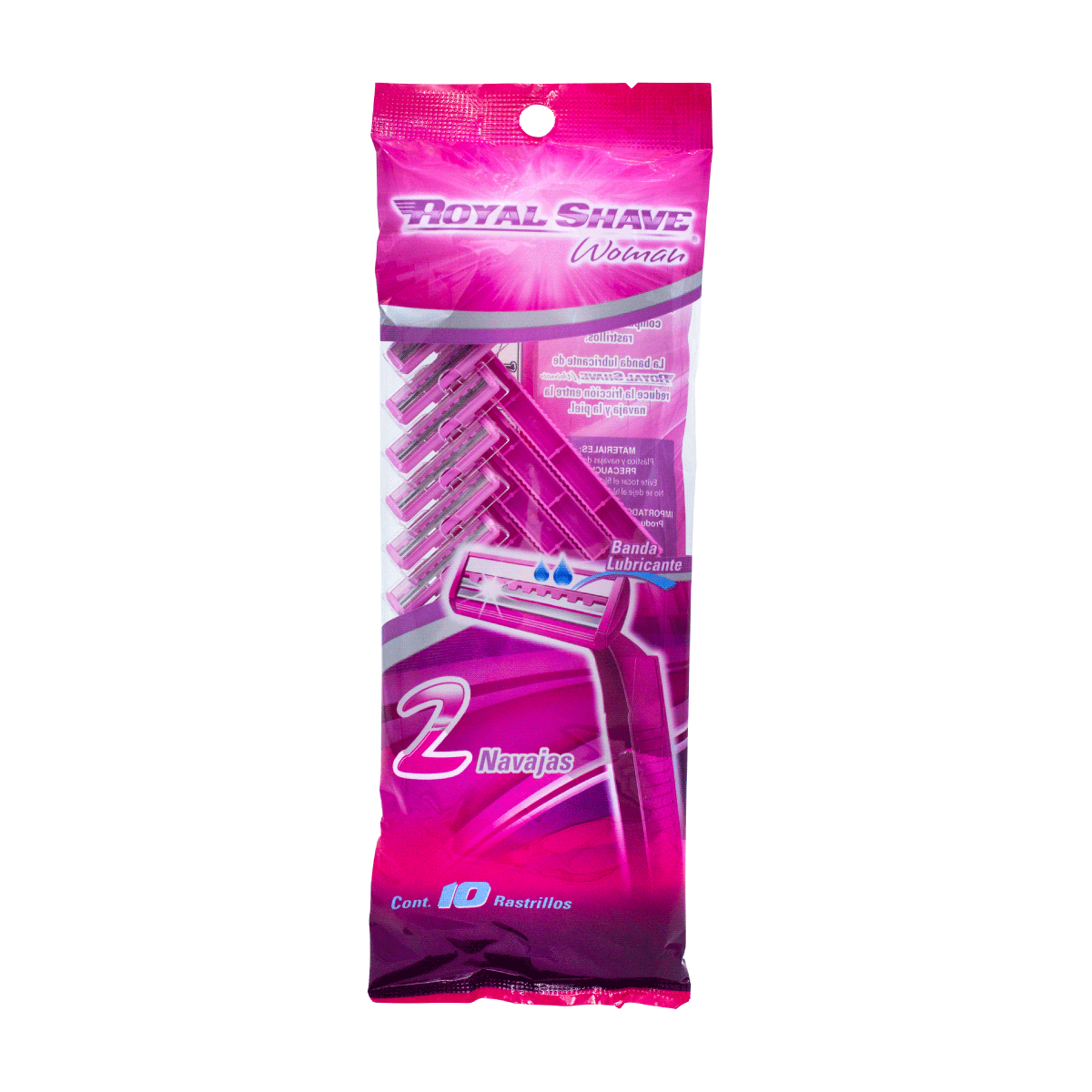 ROYAL SHAVE RASTRILLOS DESECH. 2 NAVAJAS / BOLSA / WOMAN / 10 PZ