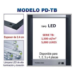 Negatoscopio triple LED