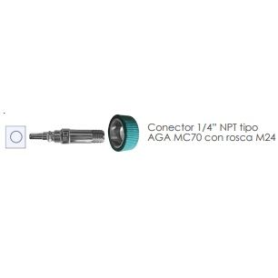 Flujometro sencillo para Oxigeno de 0-15 LPM conector tipo AGA MC70 Cat. AGM-FLMEDROTARIGA Arigmed