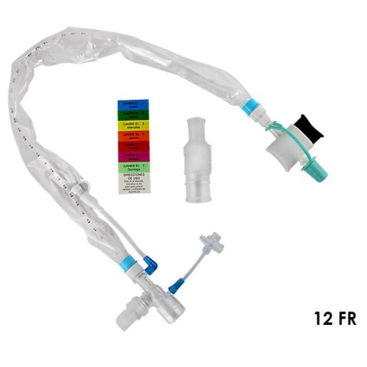 Sistema de succión cerrado adulto 12 FR avanzado para tubos endotraqueales