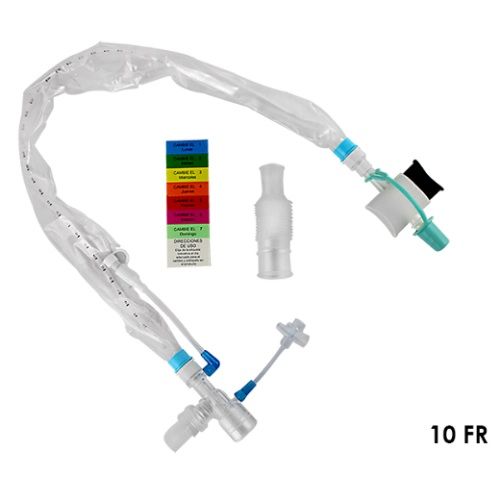 Sistema de succión cerrado adulto 10 FR avanzado para tubos endotraqueales