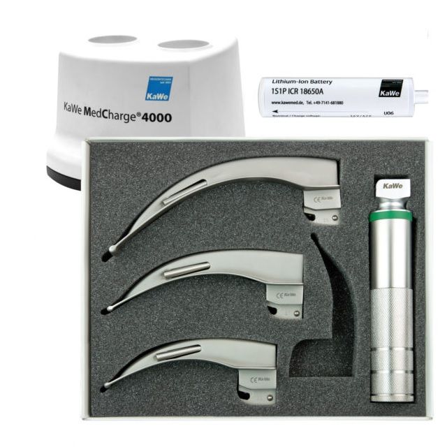 Set Laringoscopio F.O. LED alta potencia