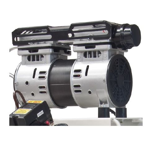 Compresor de aire MedicAir 1 Hp 1 etapa libre de aceite con tanque de 90 litros 116 PSI Cat. EAS-EL050E100-090MV Evans