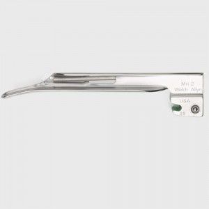 Hoja para laringoscopio recto miller # 2 de fibra óptica Cat WEA-68062 Welch Allyn