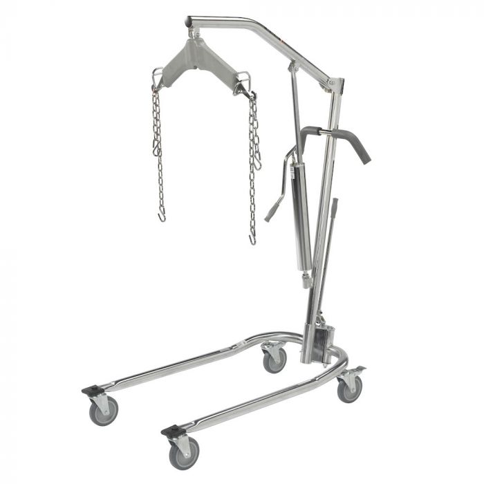Grúa para paciente hidráulica cromada (sin asiento) Mod. 13023 Cat. DRI-GR13023 Drive Medical
