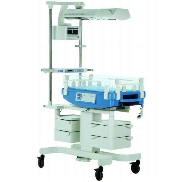 Cuna de calor radiante sin fototerapia con báscula y altura variable