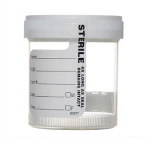 Vaso recolector con termómetro estéril caja