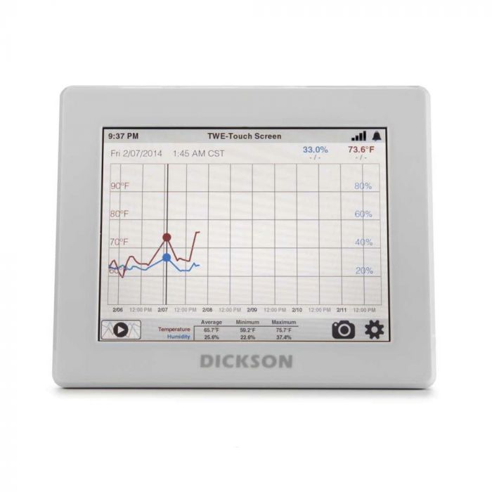 Data logger Pantalla táctil para supervisión de temperatura