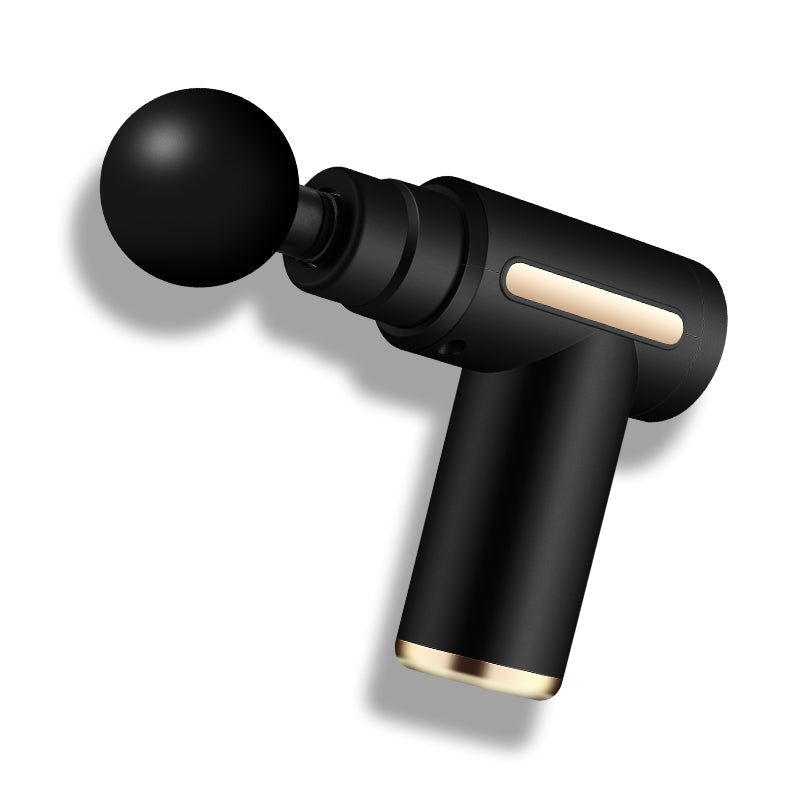 Dispositivo de masaje muscular DC-eterus, pistola de masaje portátil con cabezales intercambiables para aliviar tensión muscular.