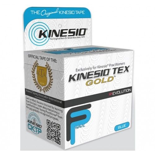 Cinta para correccion muscular kinesio gold 5.08 cm x 31.39 metros azul nano-touch Cat DYN-KTGN25125 Dynatronics