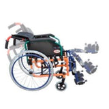 Silla de ruedas infantil con elevapiernas desmontable y brazos y respaldo abatible Cat. SPE-SP3602E Speedy