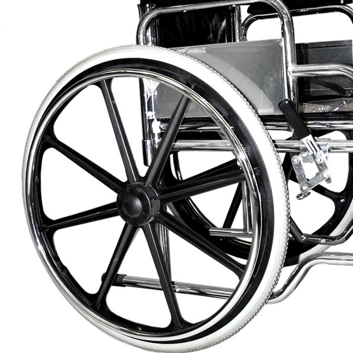 Silla de ruedas suprema cromada con elevapiernas Cat HNY-S400 Handy