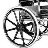 Silla de ruedas estándar cromada con descansapies desmontables de aluminio Cat HNY-S300 Handy