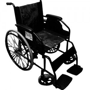 Silla de ruedas solida con descansapies