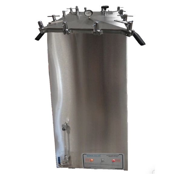 Autoclave vertical cuadrado para laboratorio