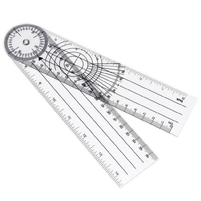 Goniometro 360 20.3 cm plastico
