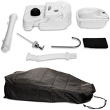 SereneLife SLCASN18 Lavabo portátil para camping, con soporte para toallas y dispensador de jabón, capacidad para 19 L