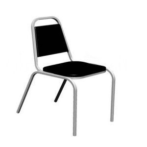 Silla apilable cromada