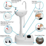 SereneLife SLCASN18 Lavabo portátil para camping, con soporte para toallas y dispensador de jabón, capacidad para 19 L