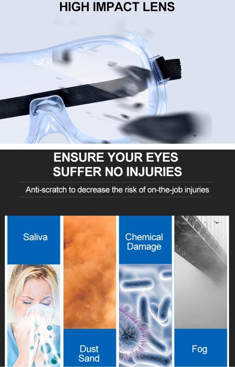 JIEYANG Googles Gafas DE Seguridad Y PROTECCIÓN UV Uso Medico Unisex