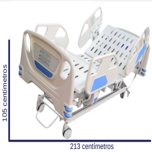 Cama eléctrica de cuidados intensivos con barandales abatibles ABS Cat. IME-CE5PS Marca Inmed