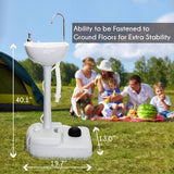 SereneLife SLCASN18 Lavabo portátil para camping, con soporte para toallas y dispensador de jabón, capacidad para 19 L