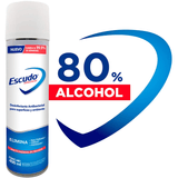Escudo Antibacterial Aerosol Desinfectante Para Superficies y Ambiente, 80% de Alcohol (Caja con 10 Piezas)