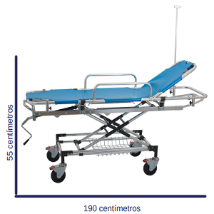 Camilla de emergencia desmontable con respaldo ajustable. Cat. IME-CMLLAA Marca Inmed