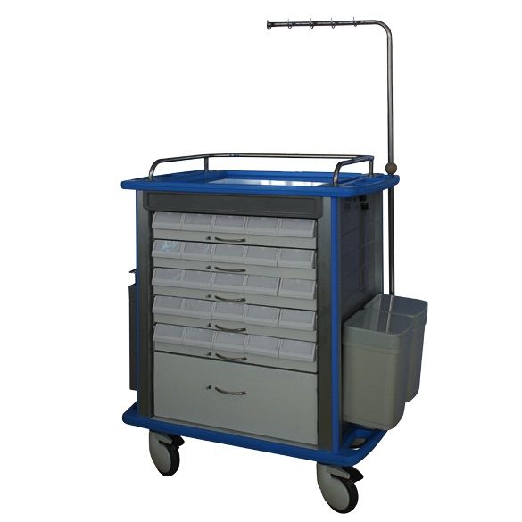 Carro para medicamentos ABS de 6