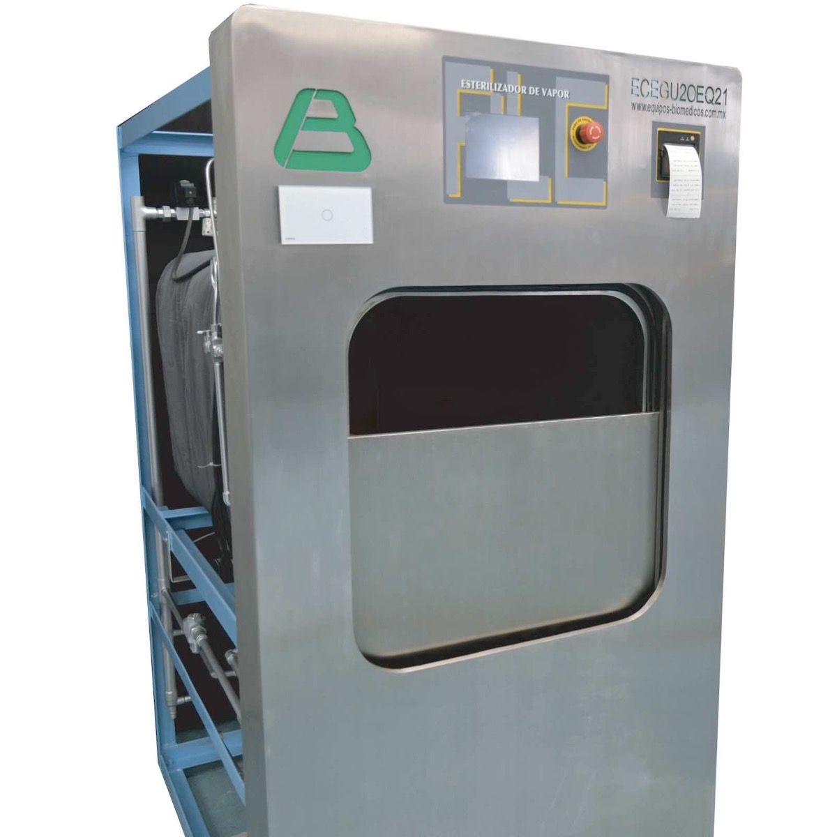 Autoclave de vapor autogenerado con puerta deslizable y touch screen de 312 litros 50x50x122cm (PLC) Cat. EBP-ECEGU203EQ21 EBP