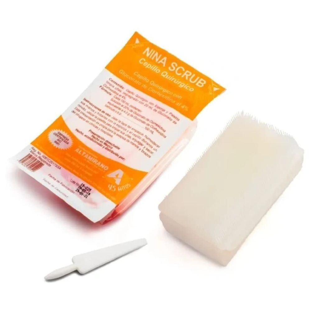 Cepillo de Plastico para Cirujano con Jabon