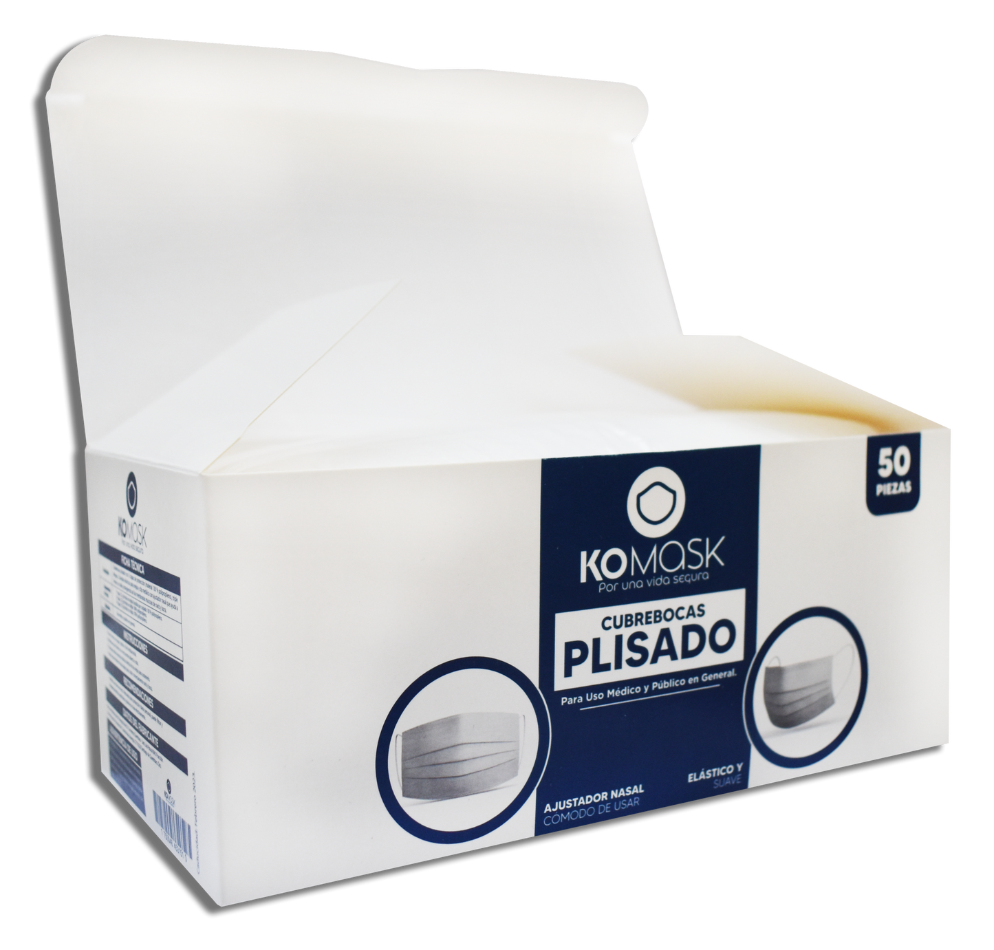 Cubrebocas TTP Tricapa Termosellado Plisado 100 piezas