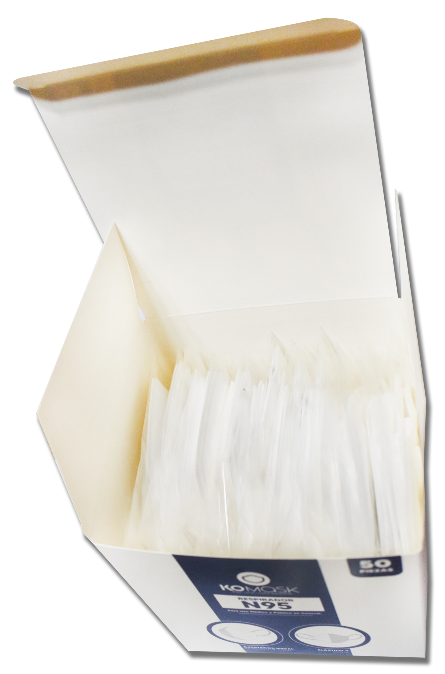 Cubrebocas N95 3 capas de uso diario KOMASK 1,000 piezas