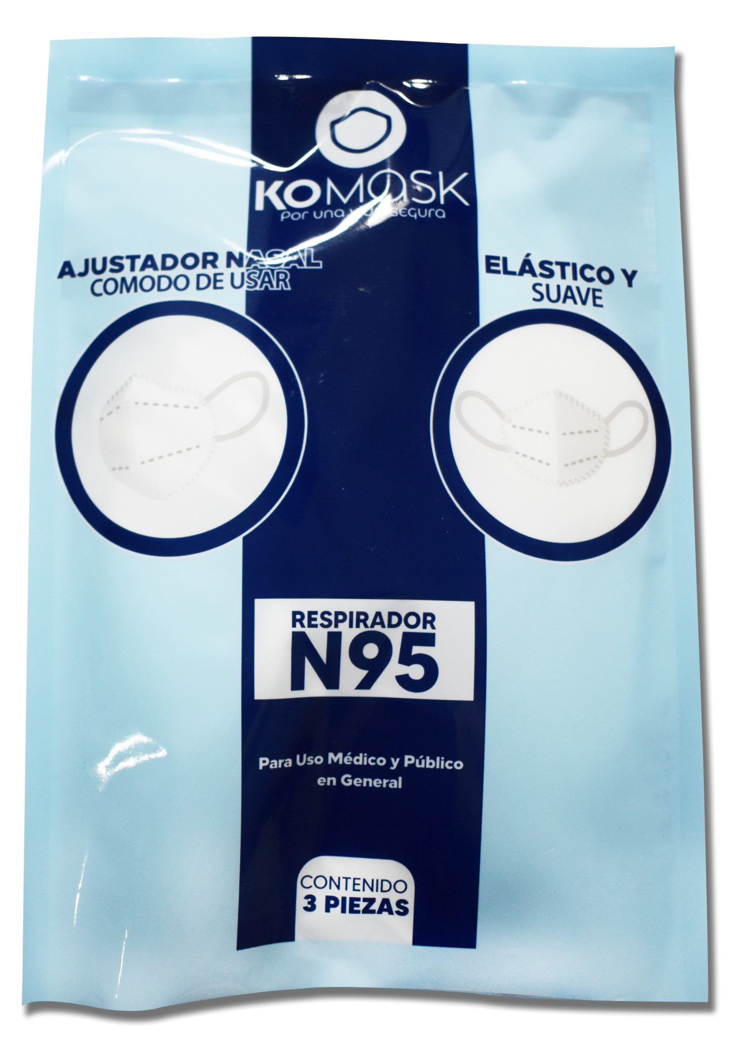 Cubrebocas N95 4 capas PREMIUM KOMASK 1,000 Piezas