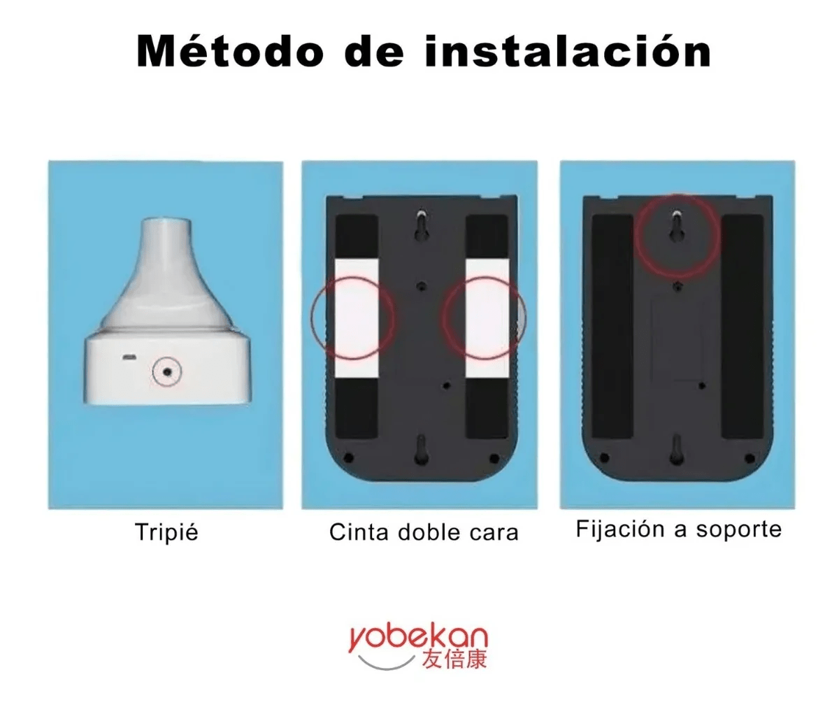 Termómetro Digital Infrarrojo De Pared YOBEKAN K9 Incluye Tripié, Batería y Adaptador de corriente.