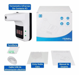Termómetro K3 Infrarrojo De Pared Sin Contacto Con Alarma (Con tripié y bateria recargable)