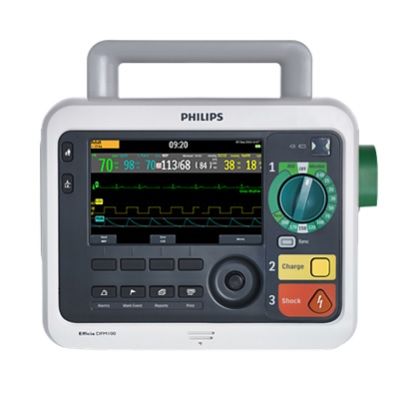 Desfibrilador Monitor bifasico Marcapasos, SpO2 y NIBP Mod. Efficia Cat. PIL-DFM100-V1 Philips