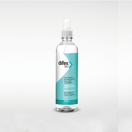 Sanitizante / Desinfectante Difex Zero® - 500 ml. (atomizador botón)