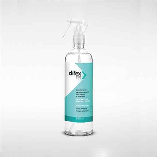 Sanitizante / Desinfectante Difex Zero® - 500 ml. (atomizador trigger)