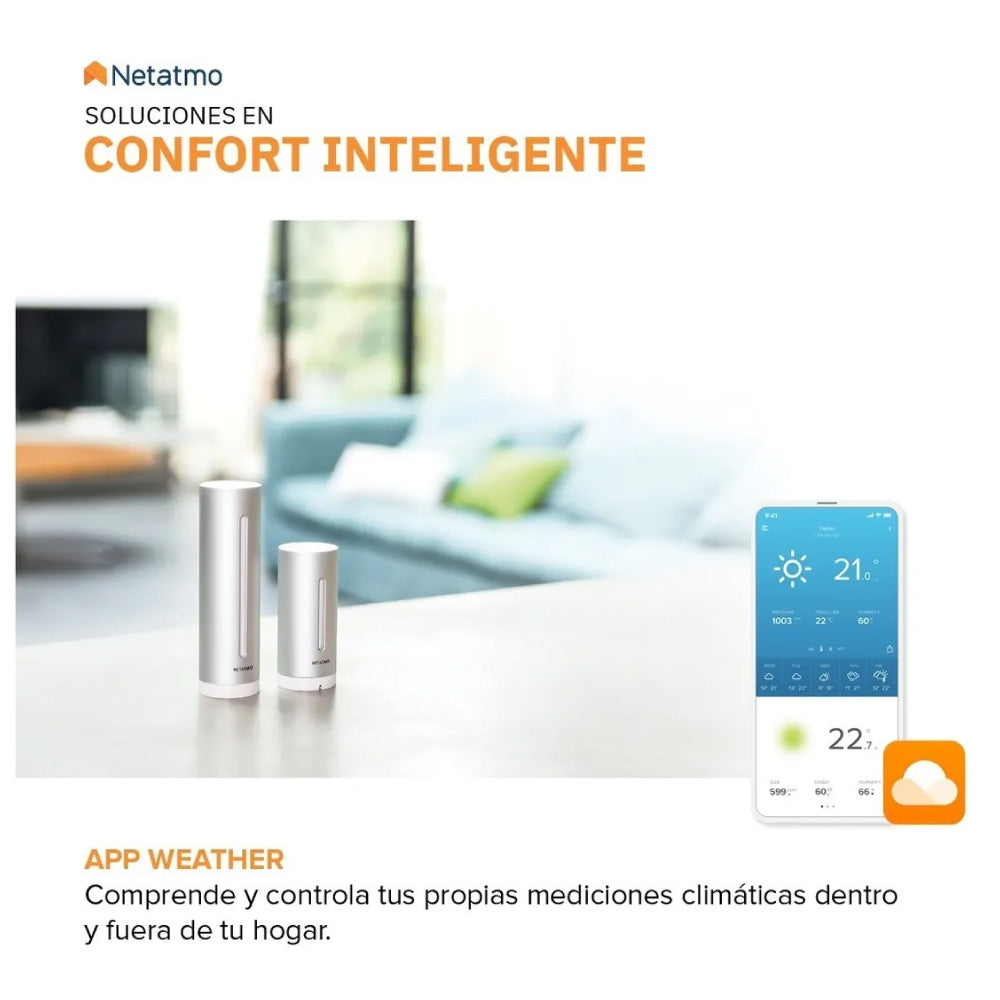 Medidor de la Calidad del Aire y CO2 Inteligentes - Estación Meteorológica Inteligente NETATMO