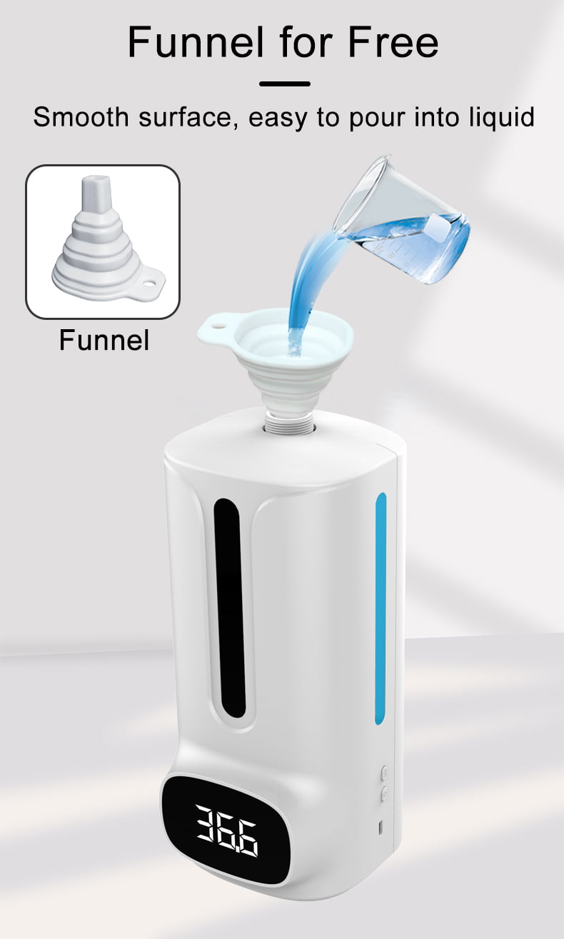 Termómetro K9 Pro Plus dispensador de jabón líquido, 1200ml (Tripié Incluído)