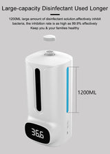 Termómetro K9 Pro Plus dispensador de jabón líquido, 1200ml (Tripié Incluído)