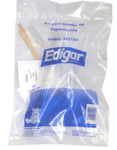 KIT PARA PAPANICOLAO NO ESTERIL (espejo,espatula,laminilla,cepillo citologico)