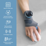 Ortesis de muñeca eléctrica DC-PURSONIC para masajes, relaja y revitaliza las muñecas, con control y diseño ergonómico.